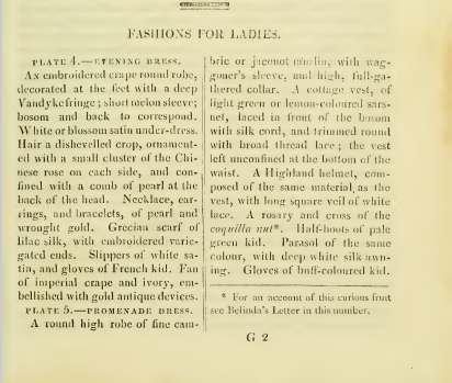 Ackermann's July 1812 fashion plate description