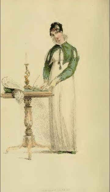 Ackermann's fashion plate 33, Nov 1813: Morning Dress