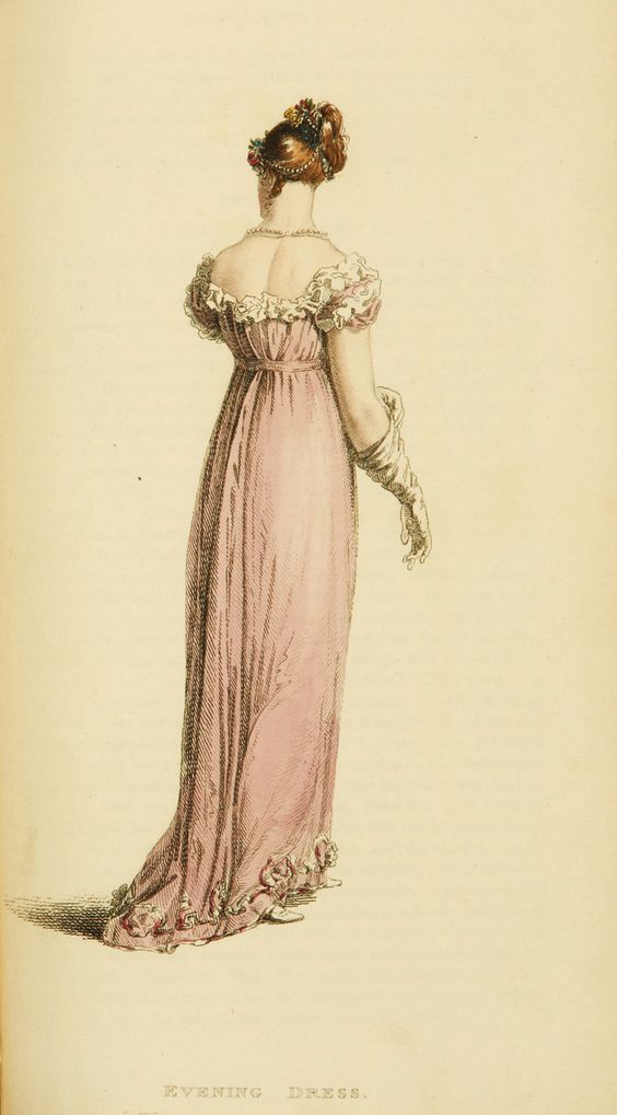 Ackermann's Fashion plate 34, Evening Dress, Nov. 1813