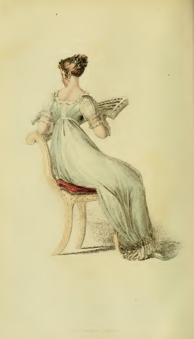Ackermann's Fashion Plate 27, October 1813: Evening Dress