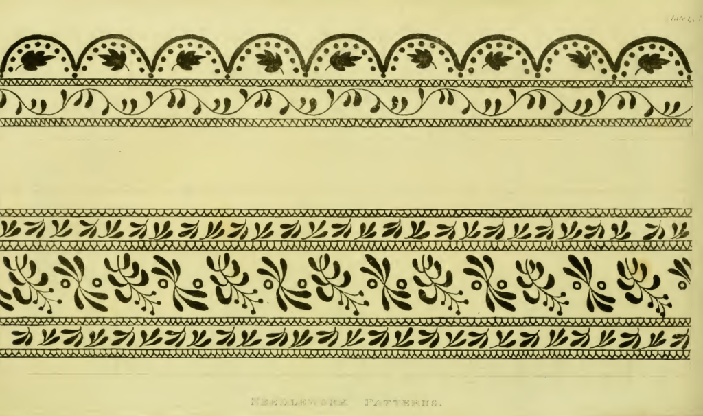 Ackermann's February 1814 Pattern of Needlework design