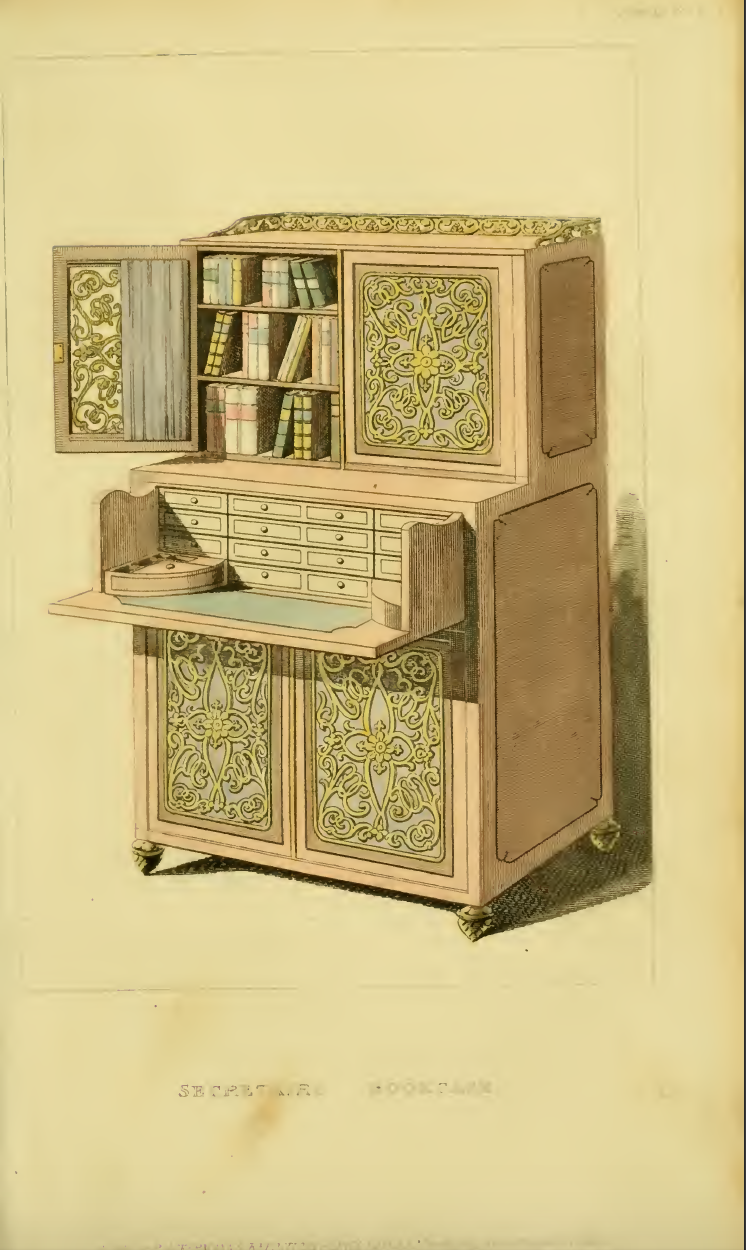 Ackermanns March 1814 plate 13, Lady's Book-Case