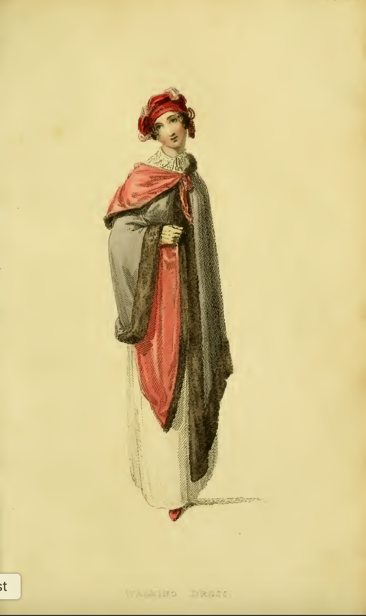Ackermanns Fashion Plate 17 March 1814: Promenade or carriage costume