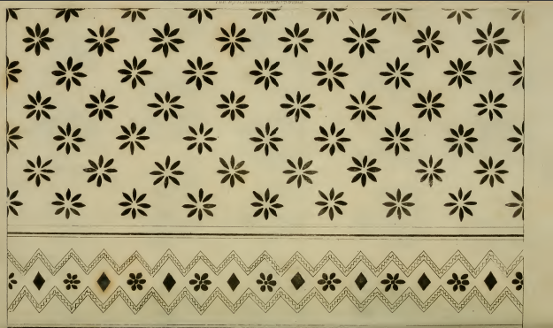 Needlework pattern, Ackermann's August 1814
