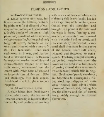 Description of Ackermann's fashion plates, August 1814