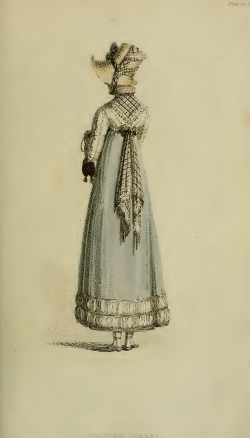 Walking Dress, Ackermann's October 1814