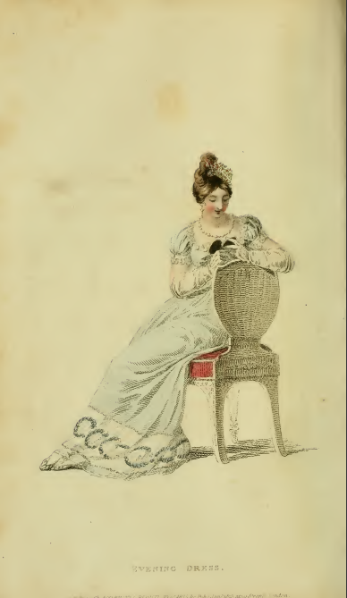 Ackermann's Fashion Plate January 1815, plate 3: full dress