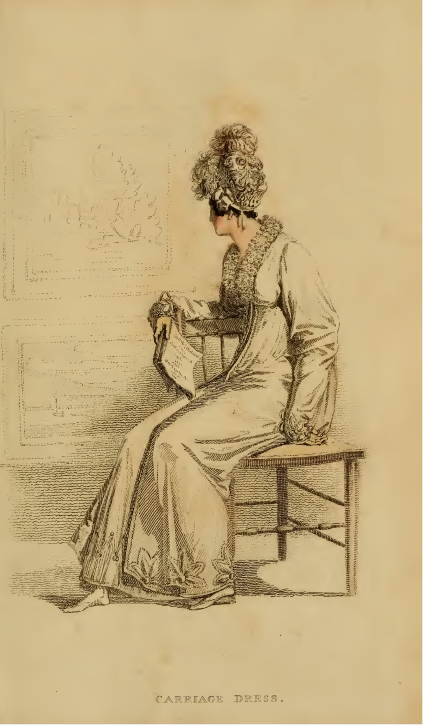 Ackermann's fashion plates June 1815, plate 29: Carriage Dress