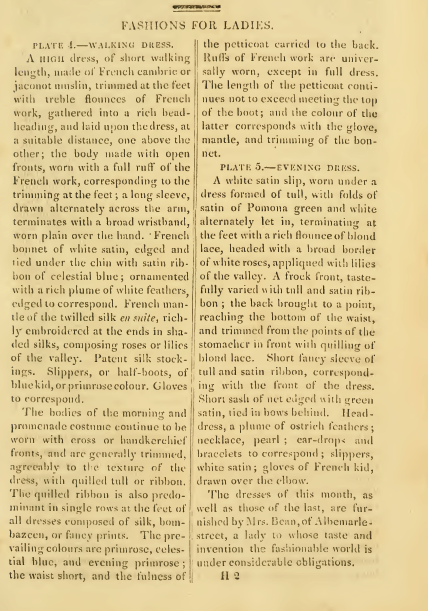 Ackermann's fashion plates July 1815: text