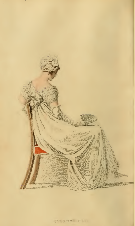 Ackermanns fashion plates August 1815: Evening Dress