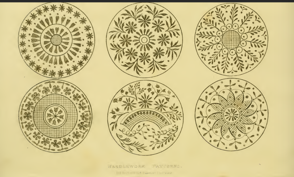 Ackermann's Needlework patterns December 1815