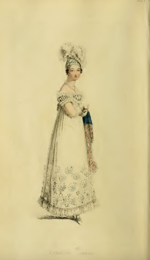 Ackermanns Fashion Plates February 1816, plate 10: Evening Dress