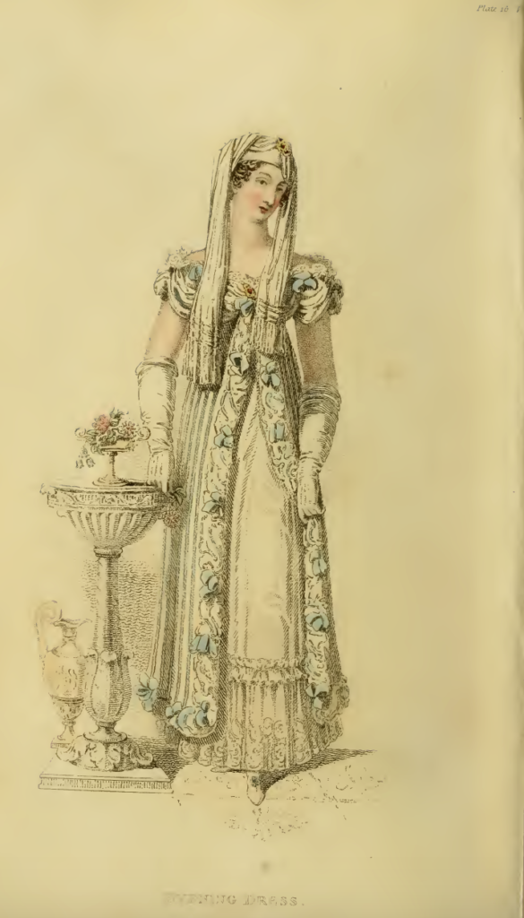 Ackermann's Fashion Plate 16, March 1816: Evening Dress