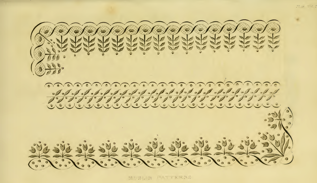 Ackermann's March 1816 needlework patterns