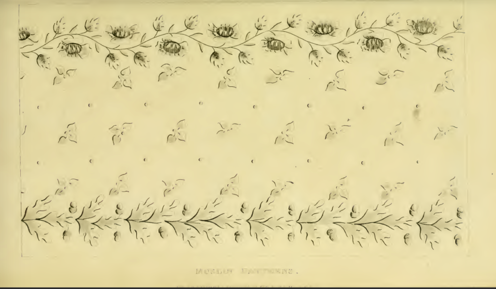 Ackermann's May 1816 Muslin pattern