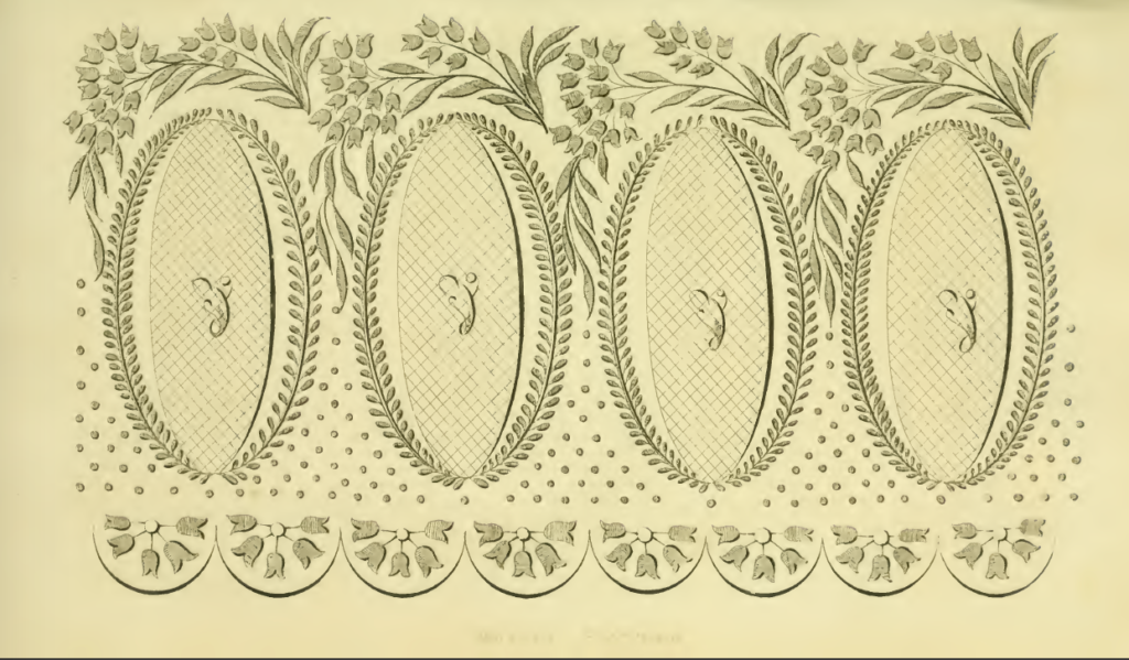 Ackermann's July 1816 Needlework patterns
