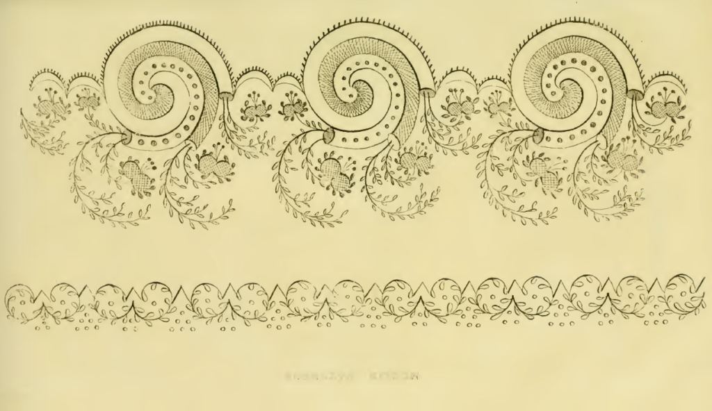 Ackermann's September 1816 Pattern for Needle-Work